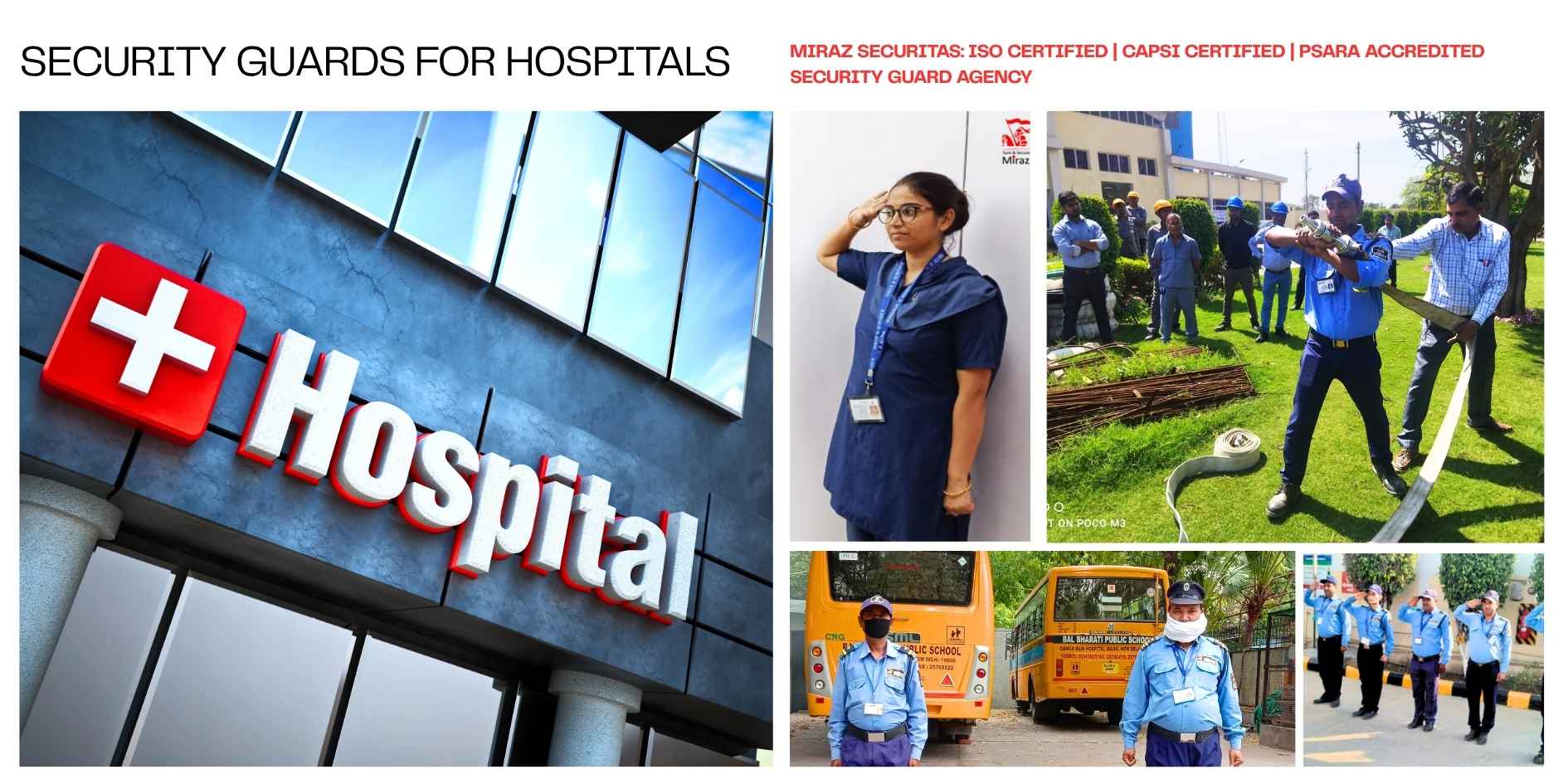 Hire Security Guards for Hospitals Nursing Home by Miraz Securitas